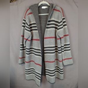 RD Style medium heavy long open style coat without buttons or zipper